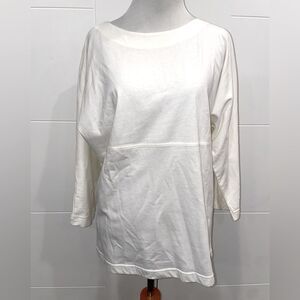 Vintage, Retro Cream 3/4 length sleeve vintage shirt